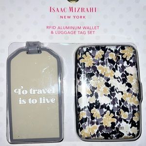 Isaac Mizrahi | RFID Aluminum Wallet & Luggage Tag Set